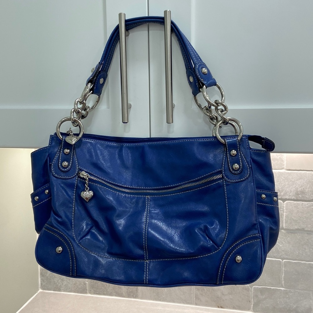 Kathy Van Zeeland blue shoulder bag